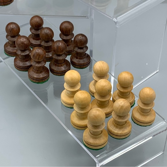 Wooden Chess Pieces Only Green Felt Bottom New in Bag (Listing #3) - Picture 9 of 10